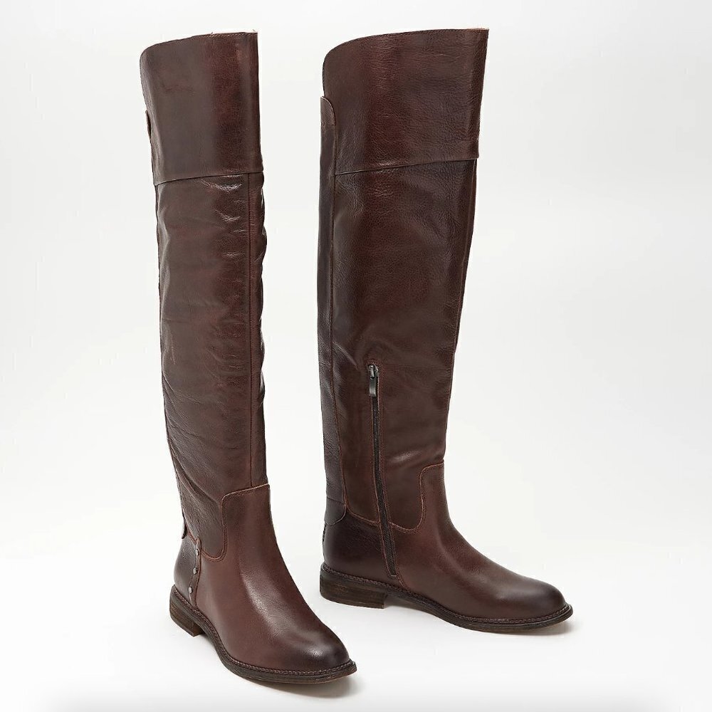 Franco Sarto Leather Over the Knee Boots Haleen (WIDE)